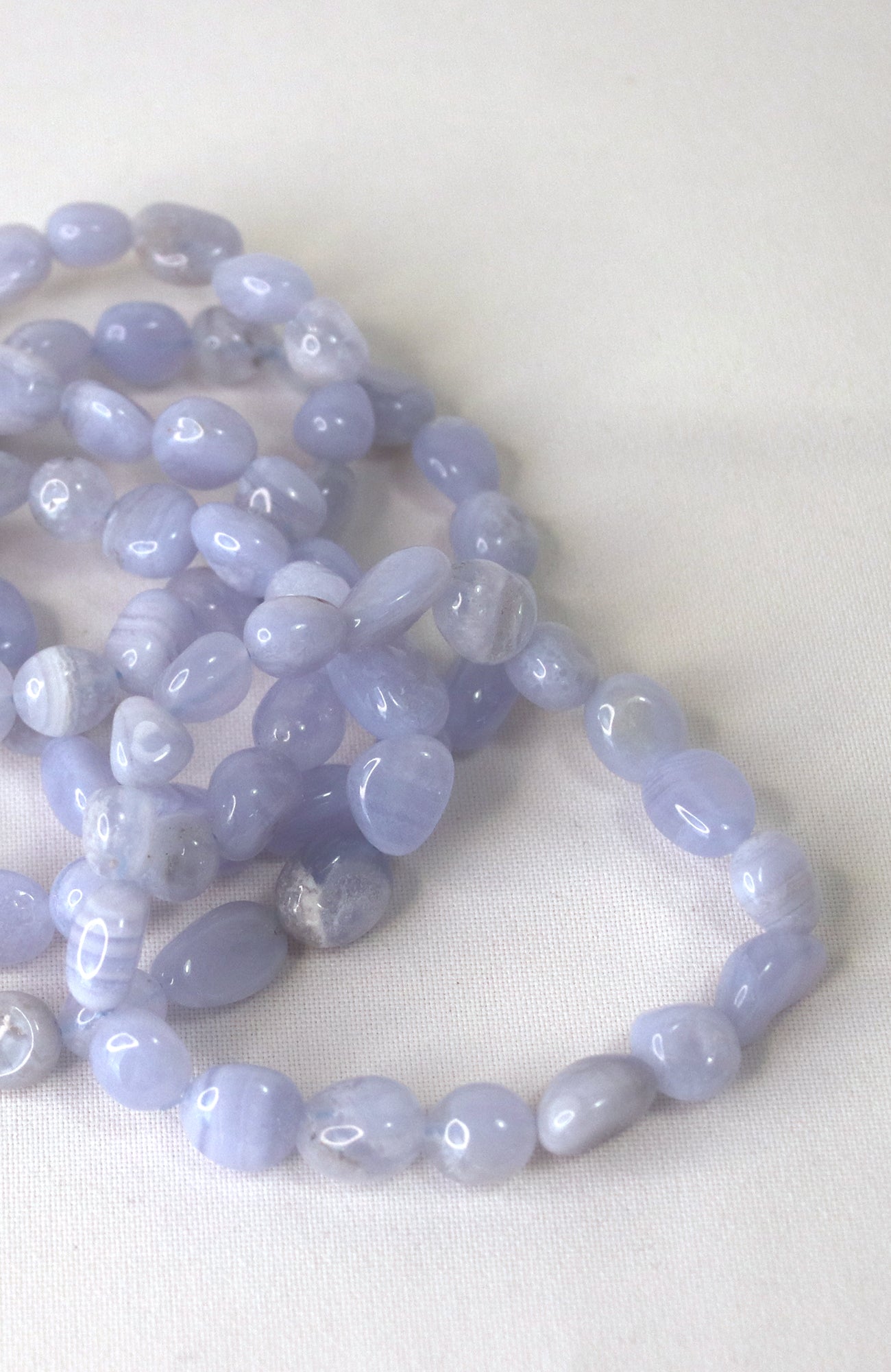 Blue Lace Agate Nugget 8-10mm Bracelet 434
